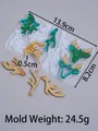 Moule silicone noël pour porte-clés et bijoux artisanaux – Couleur vert clair (02)