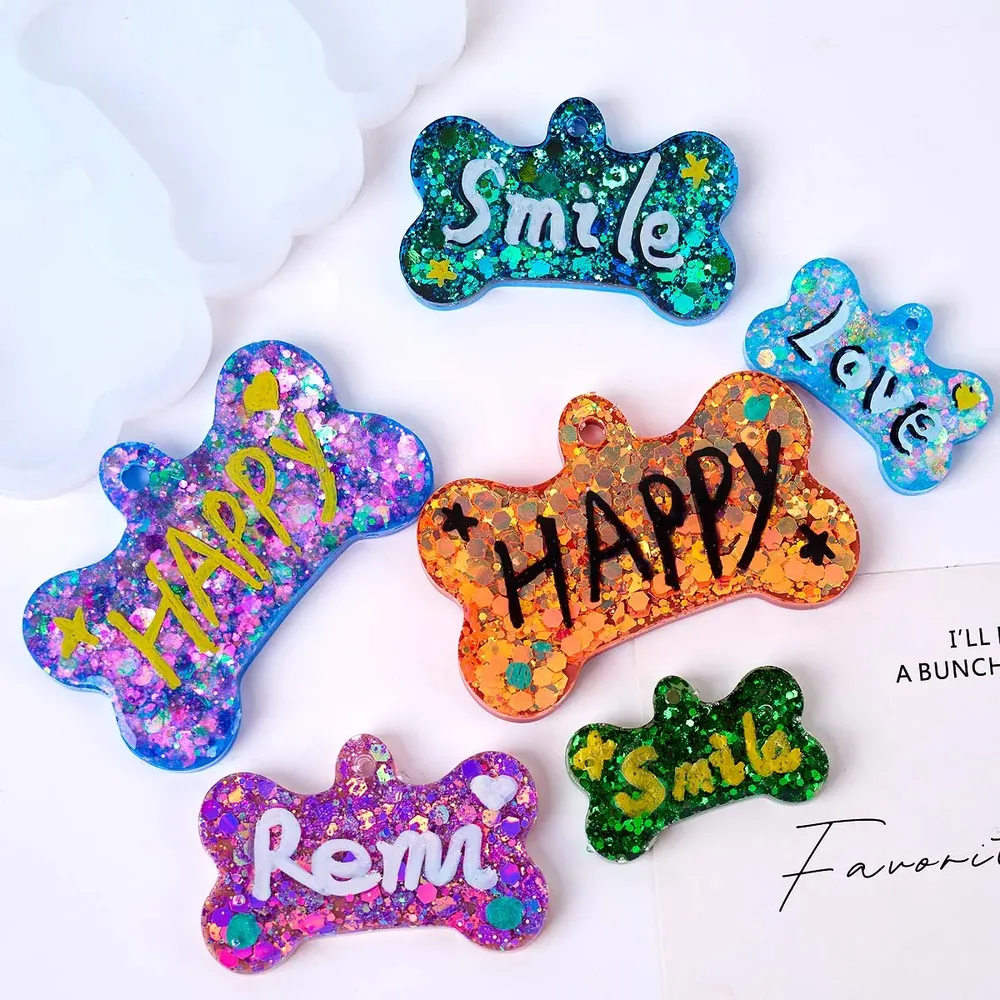 Moule silicone os pour pendentif et porte-clés