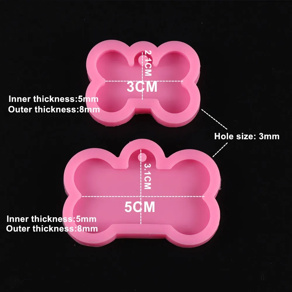 Moule silicone os pour porte-clés et bijoux