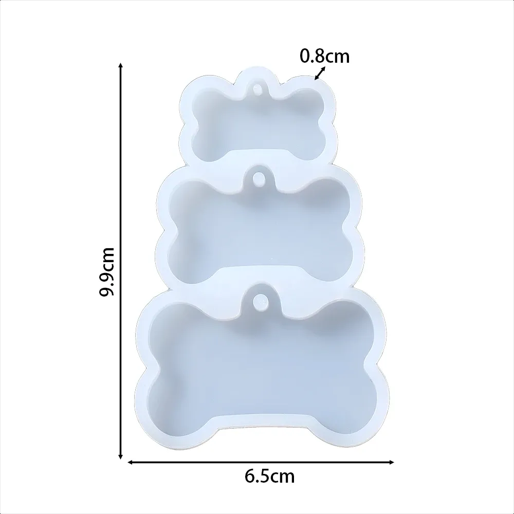 Moule silicone os pour porte-clés et bijoux