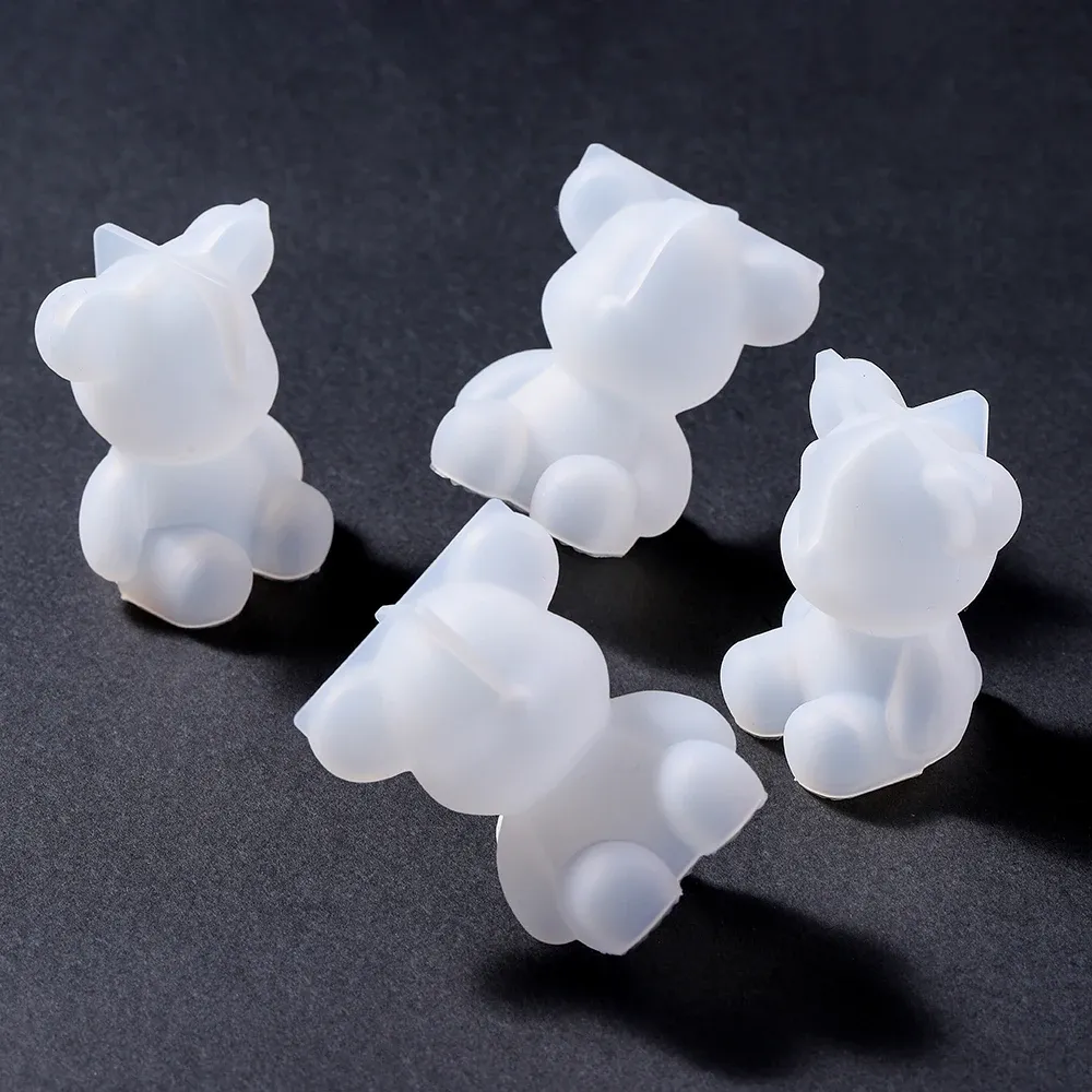 Moule silicone ours et lapin pour porte-clés