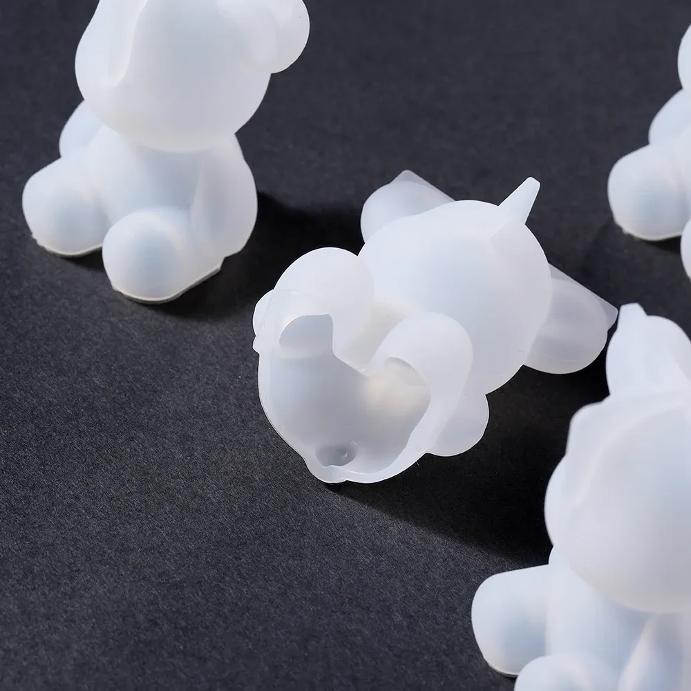 Moule silicone ours et lapin pour porte-clés