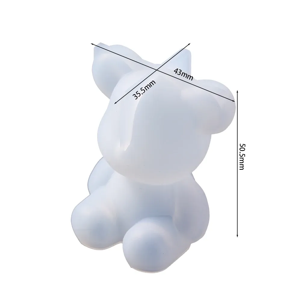 Moule silicone ours et lapin pour porte-clés