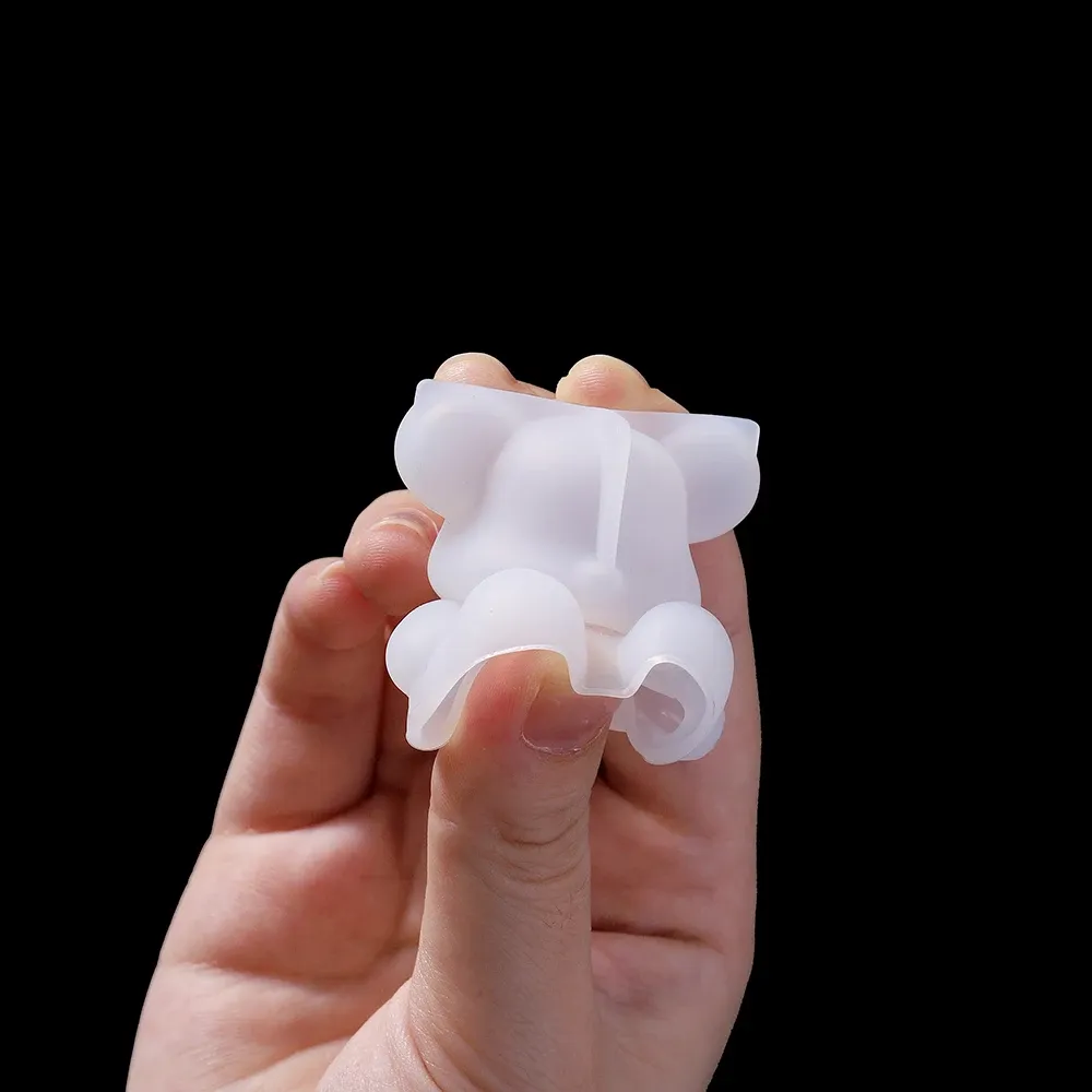 Moule silicone ours et lapin pour porte-clés