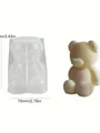 Moule silicone ours pour bougies et résine – Couleur Gris clair (M)