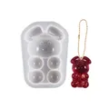 Moule silicone ours pour porte-clés et bijoux – Color BLANC (2)