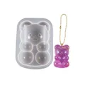 Moule silicone ours pour porte-clés et bijoux – Color Bleu (3)