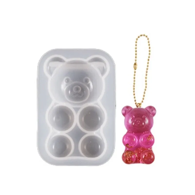 Moule silicone ours pour porte-clés et bijoux