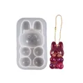Moule silicone ours pour porte-clés et bijoux – Color Rose (8)