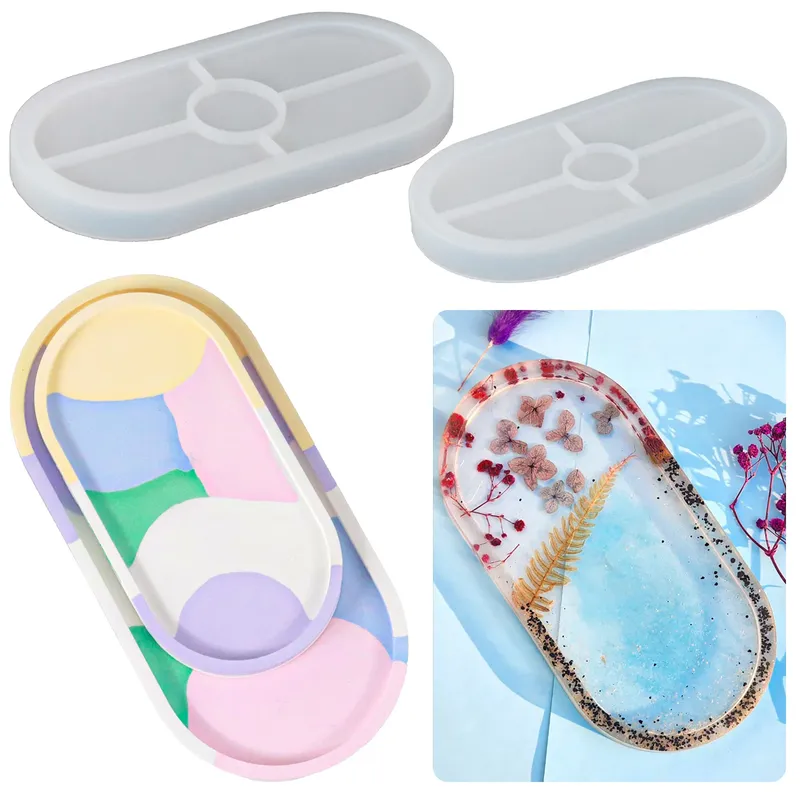 Moule silicone ovale pour cendrier et plateau