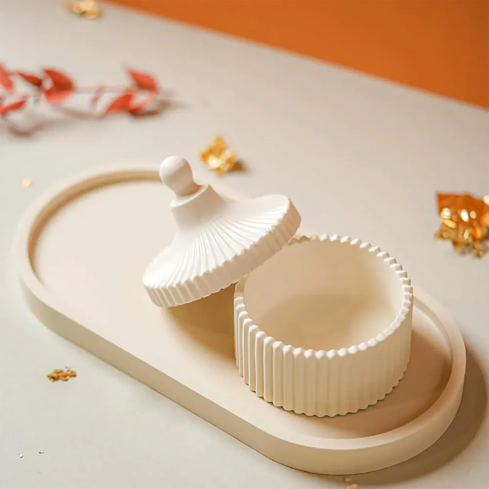 Moule silicone ovale pour cendrier et plateau