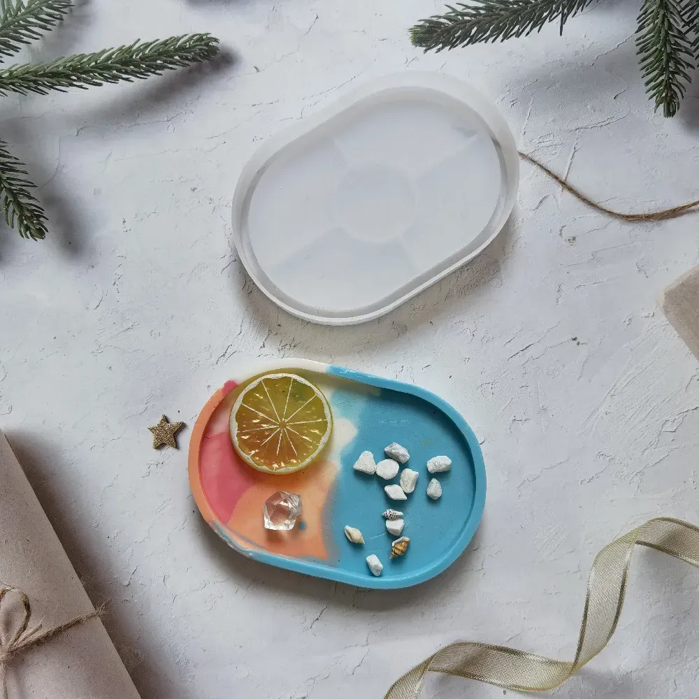 Moule silicone ovale pour cendrier et plateau
