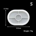 Moule silicone ovale pour cendrier et plateau – Couleur Mould S