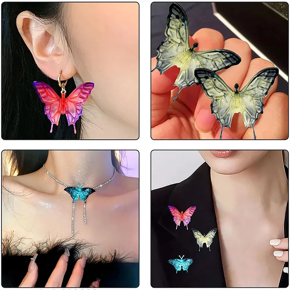 Moule silicone papillon pour porte-clés et bijoux