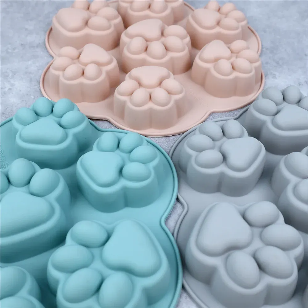 Moule silicone patte de chat pour bonbons et savons