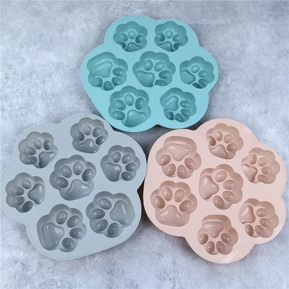 Moule silicone patte de chat pour bonbons et savons