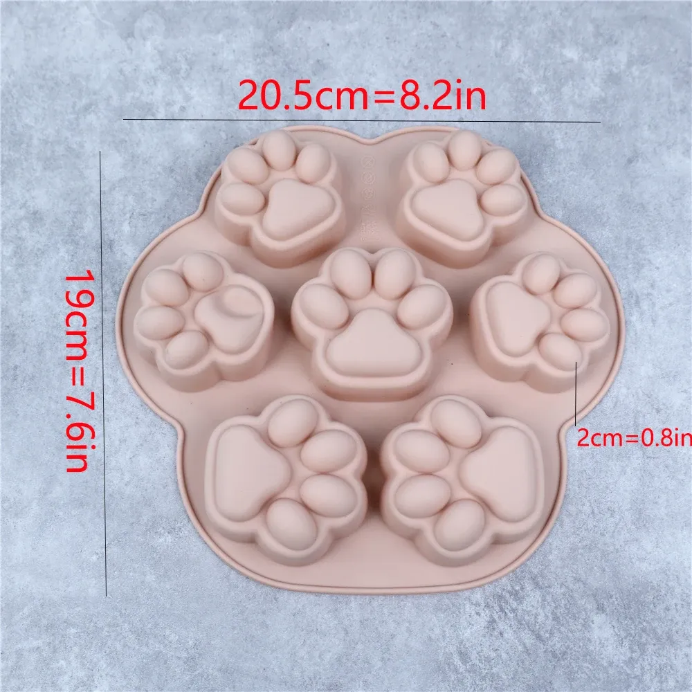 Moule silicone patte de chat pour bonbons et savons