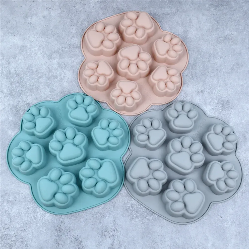 Moule silicone patte de chat pour bonbons et savons