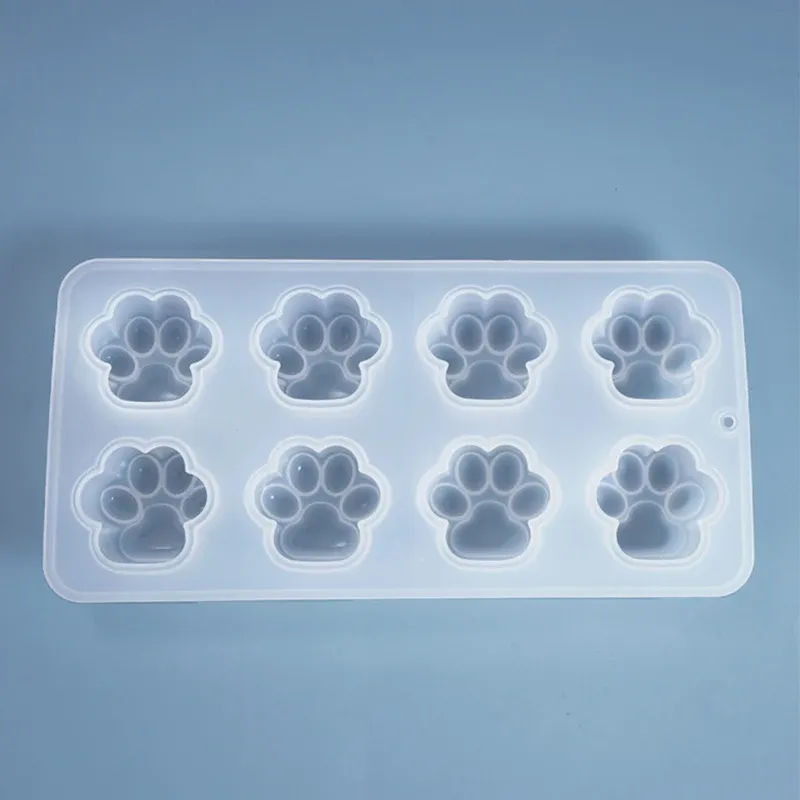 Moule silicone patte de chat pour porte-clés et bijoux