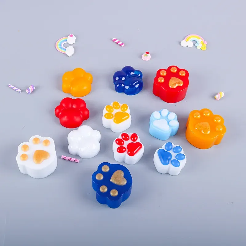Moule silicone patte de chat pour porte-clés et bijoux