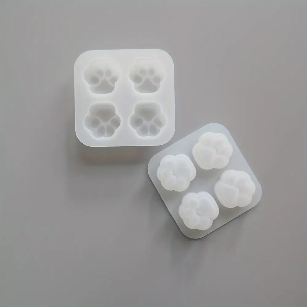 Moule silicone patte de chat pour résine et bougies