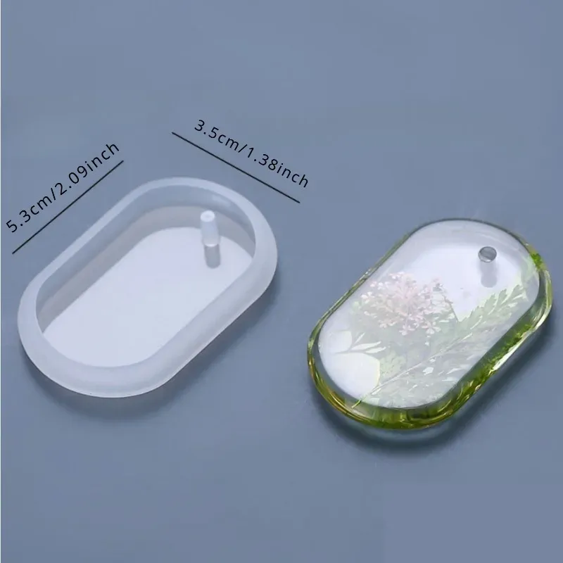 Moule silicone pendentif rond et rectangle pour débutant résine