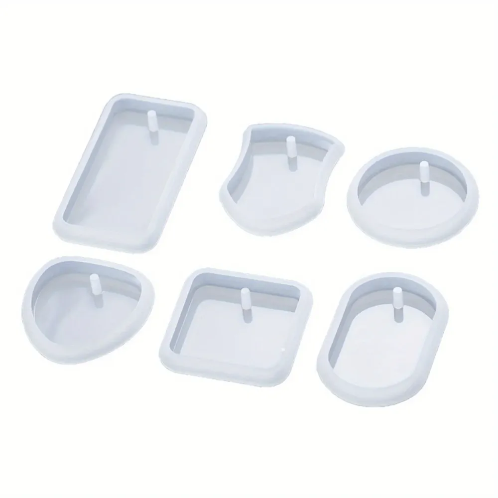 Moule silicone pendentif rond et rectangle pour débutant résine