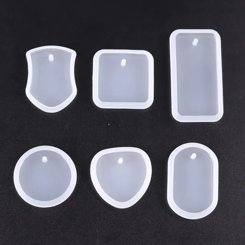 Moule silicone pendentif rond et rectangle pour débutant résine