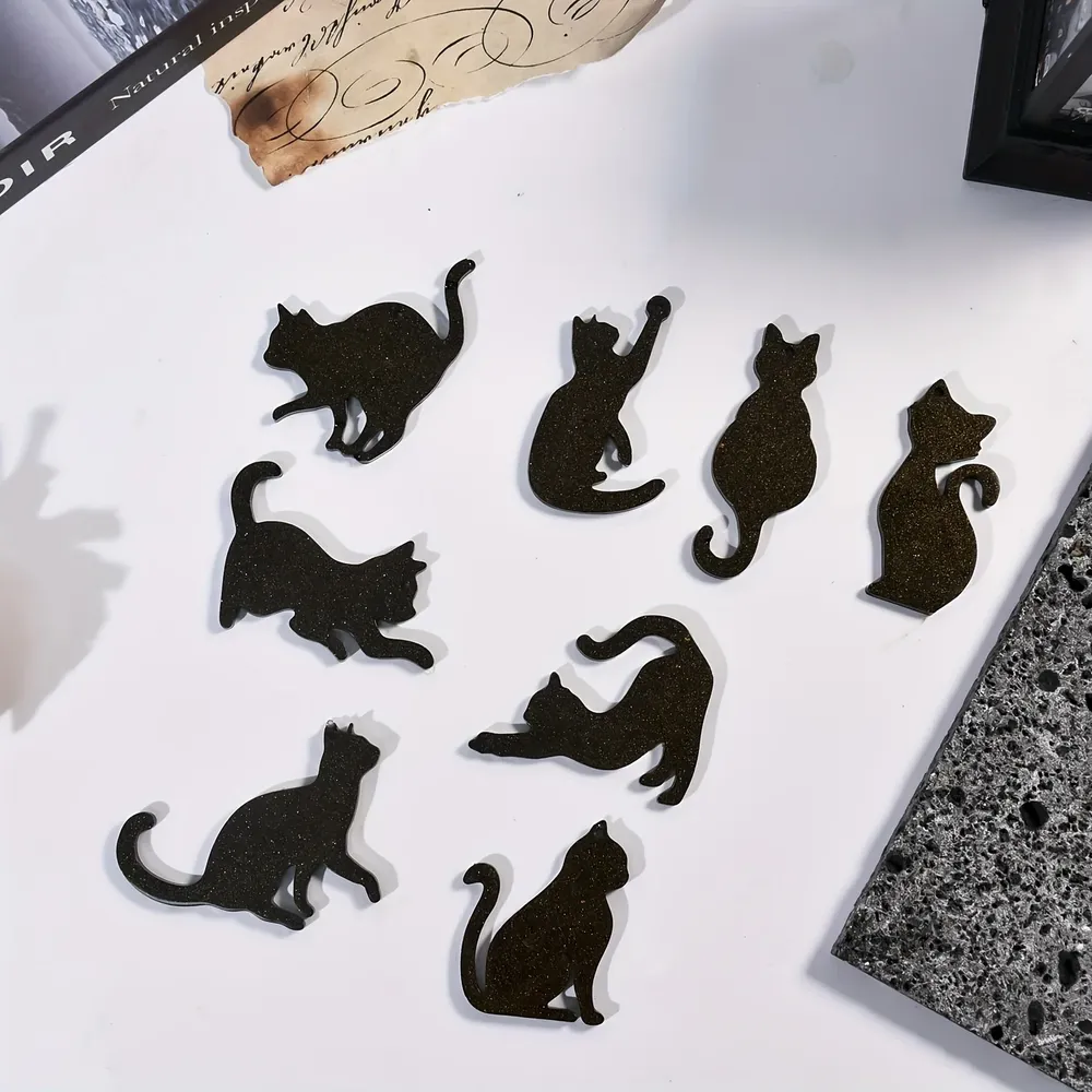 Moule silicone pendentifs chat pour bijoux