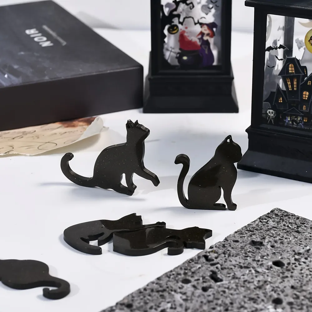 Moule silicone pendentifs chat pour bijoux