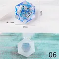 Moule silicone pendule cristal pour bijoux décoratifs – Couleur Bleu (06)