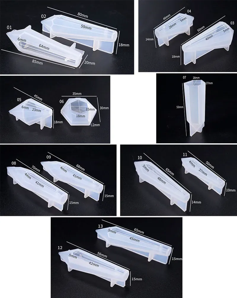 Moule silicone pendule cristal pour bijoux décoratifs