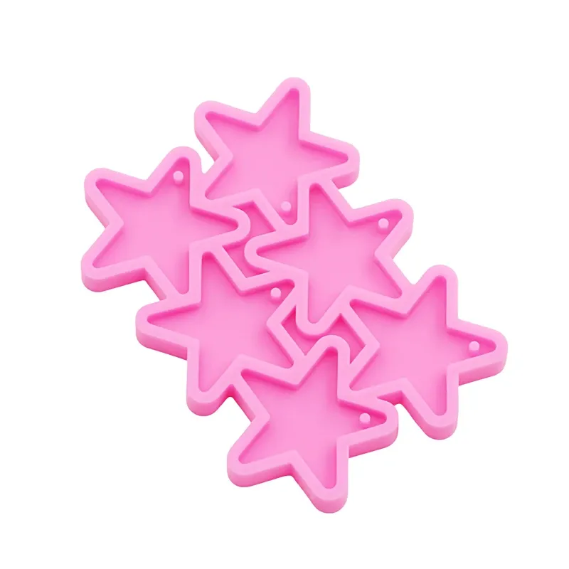 Moule silicone pentagramme pour porte-clés et bijoux