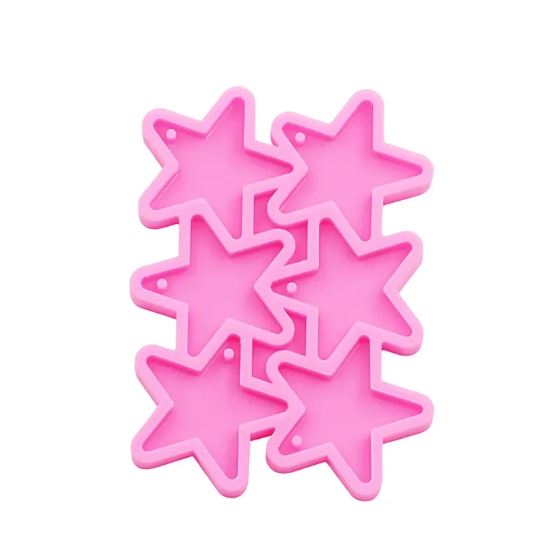 Moule silicone pentagramme pour porte-clés et bijoux