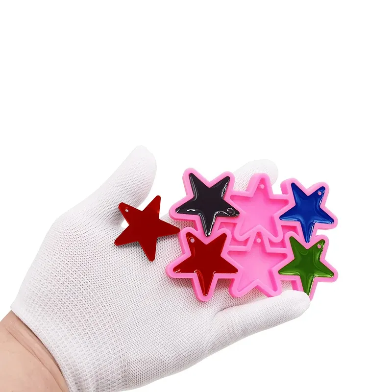 Moule silicone pentagramme pour porte-clés et bijoux
