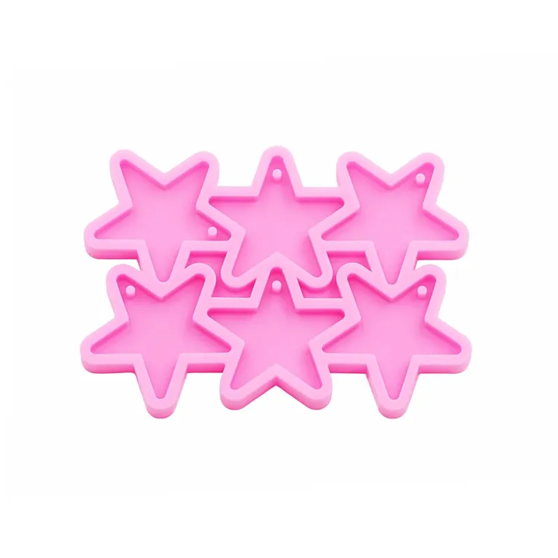 Moule silicone pentagramme pour porte-clés et bijoux