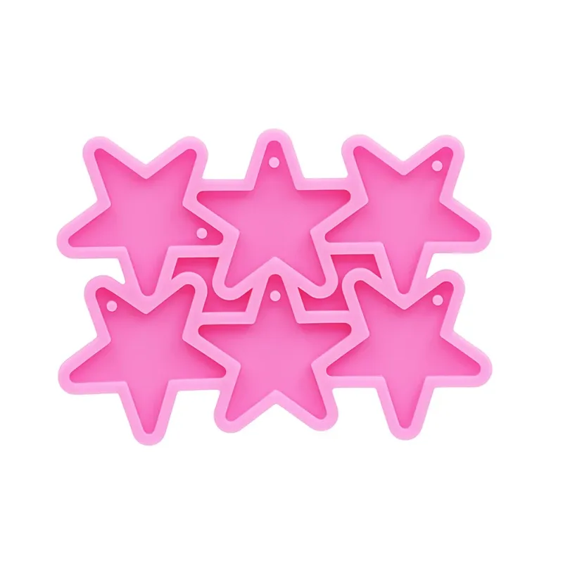 Moule silicone pentagramme pour porte-clés et bijoux