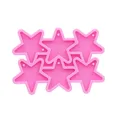 Moule silicone pentagramme pour porte-clés et bijoux – Couleur pink