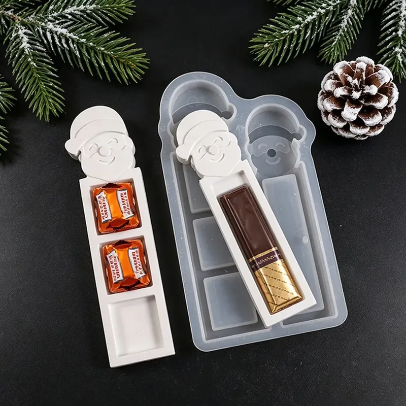 Moule silicone Père Noël renne porte-monnaie pendentif