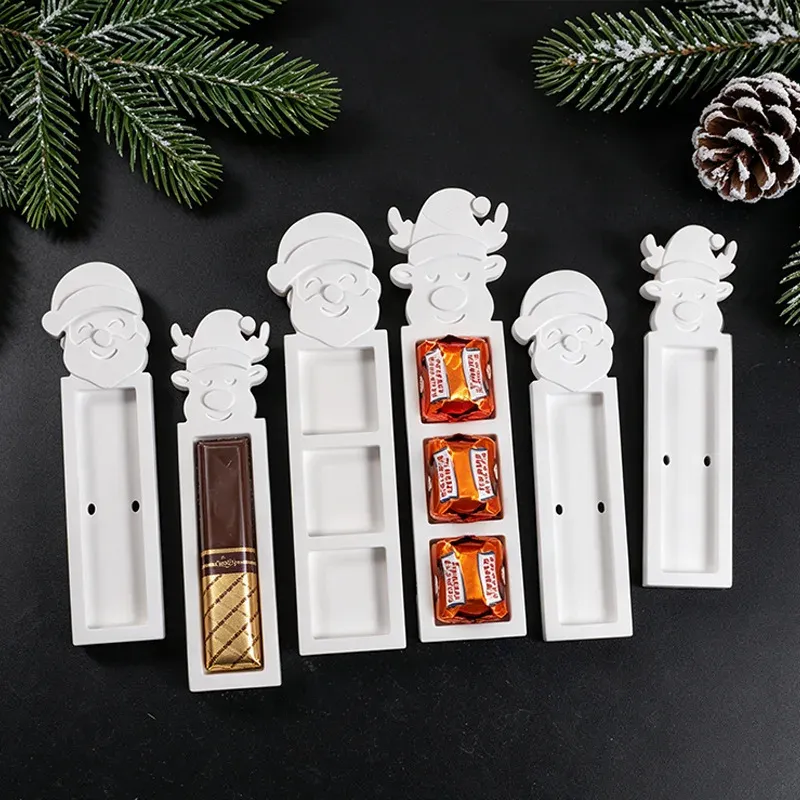 Moule silicone Père Noël renne porte-monnaie pendentif