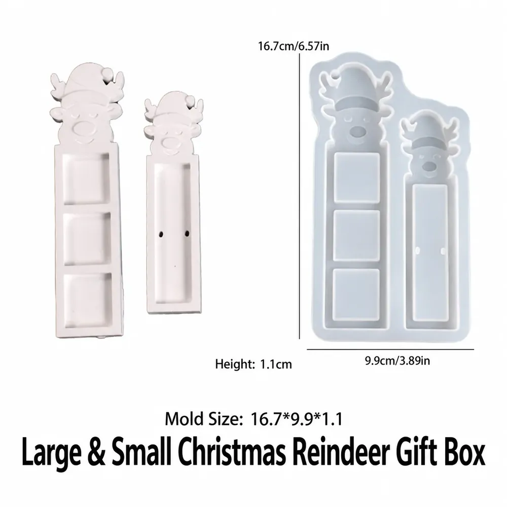 Moule silicone Père Noël renne porte-monnaie pendentif