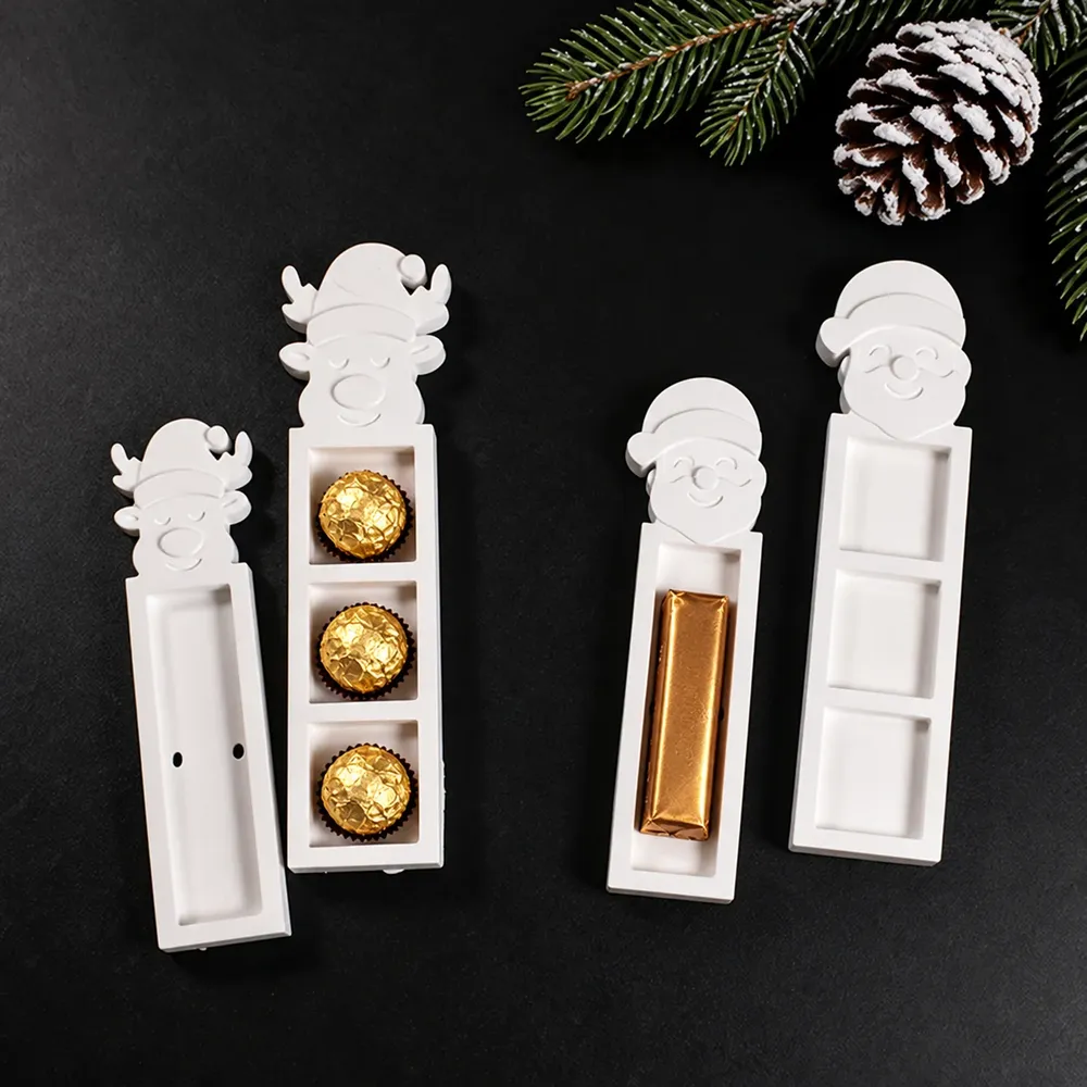 Moule silicone Père Noël renne porte-monnaie pendentif