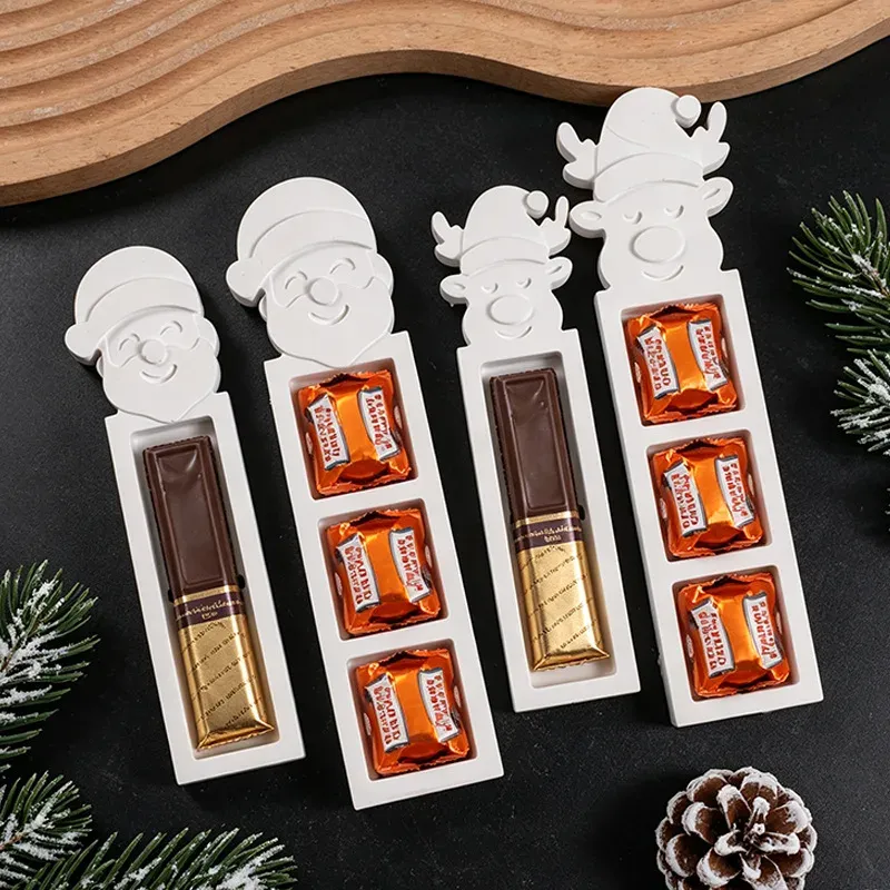 Moule silicone Père Noël renne porte-monnaie pendentif