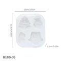 Moule silicone Père Noël sapin pendentif résine Noël – 5
