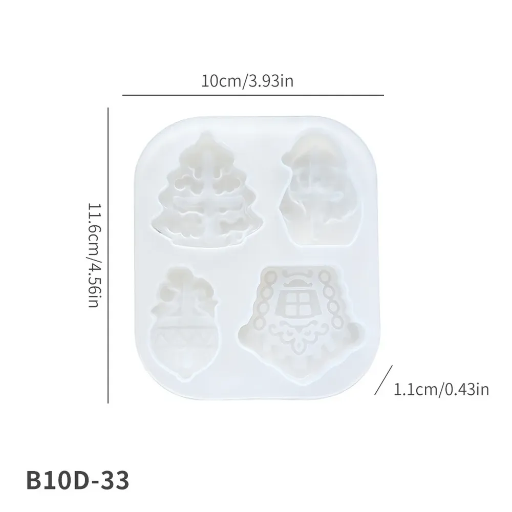 Moule silicone Père Noël sapin pendentif résine Noël