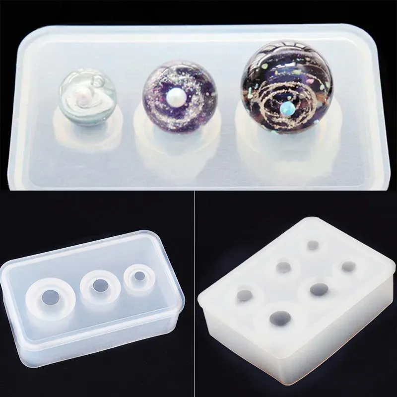 Moule silicone perles 9 à 25 mm pour bijoux résine