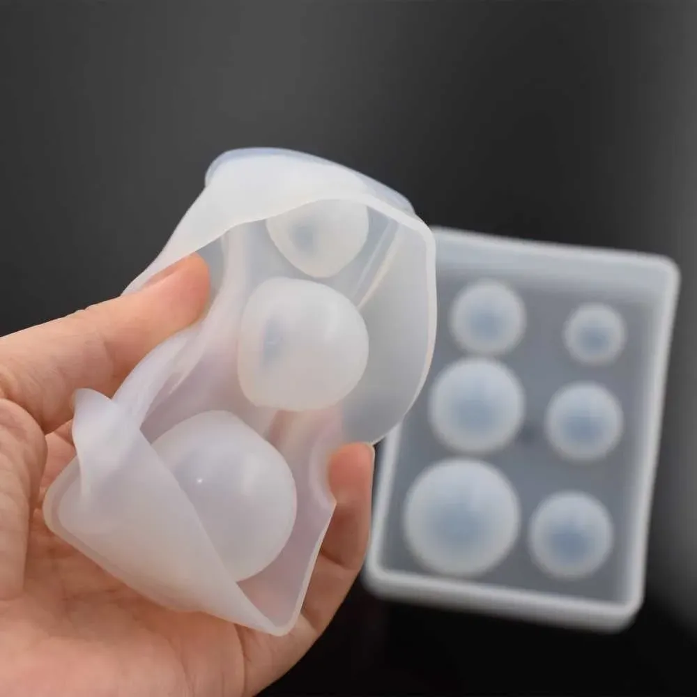 Moule silicone perles 9 à 25 mm pour bijoux résine