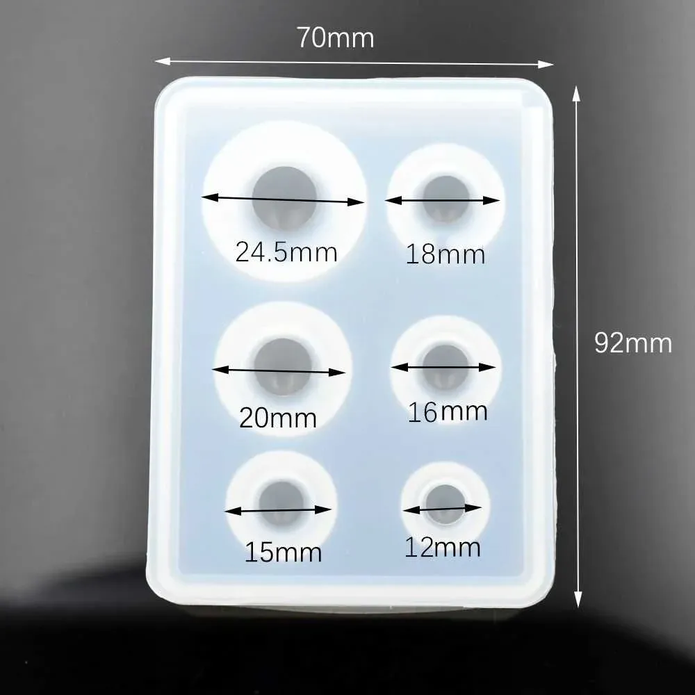 Moule silicone perles 9 à 25 mm pour bijoux résine