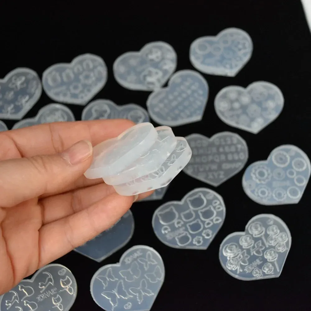 Moule silicone perles fleurs cœur étoile pour bijoux