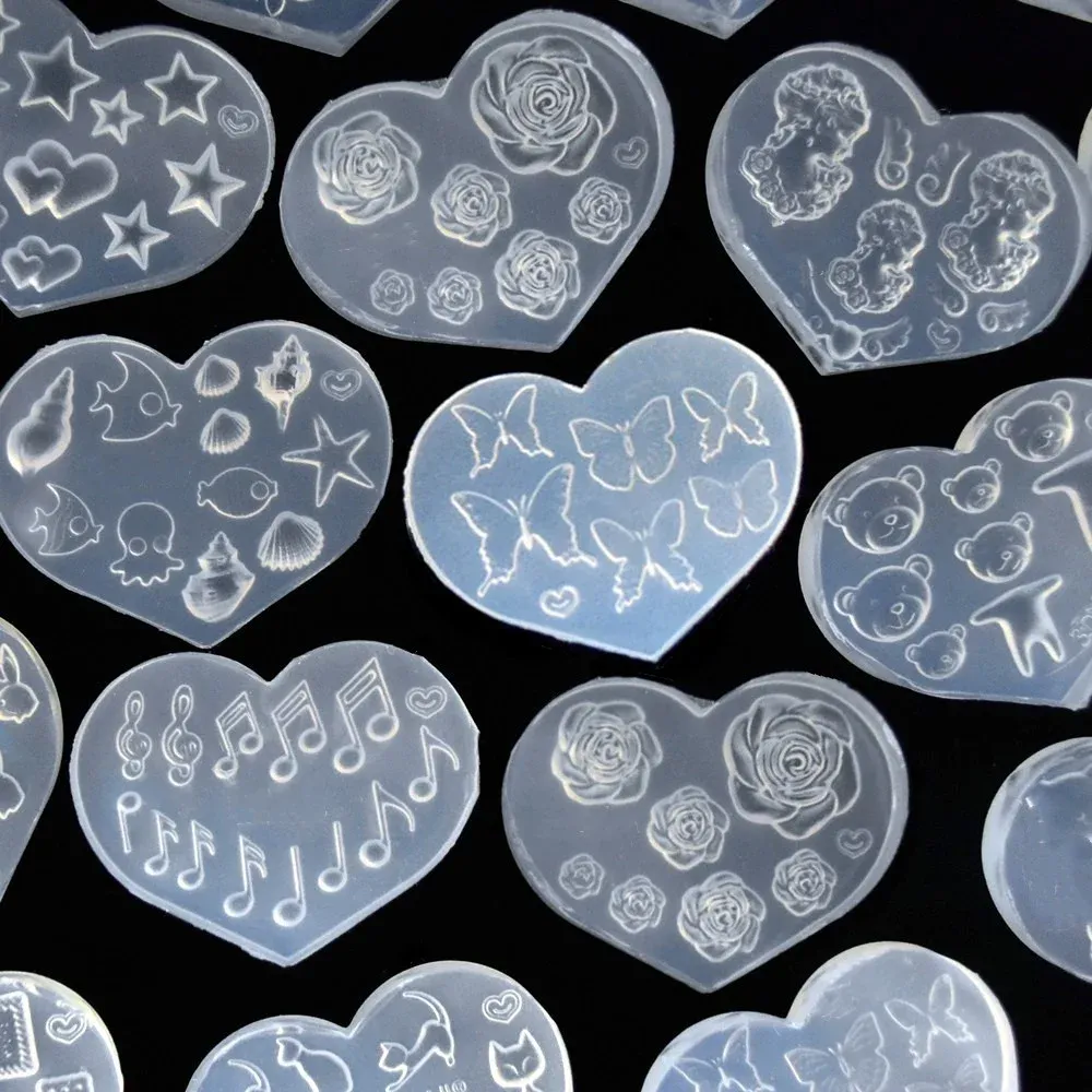 Moule silicone perles fleurs cœur étoile pour bijoux